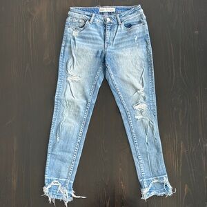 BKE Light Blue Distressed Skinny Jeans